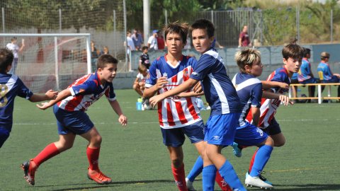 Marc Gordillo al partit de futbol aleví Vilassar de Mar-Europa. Vilassar de Mar. 22 de setembre de 2019
