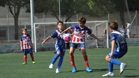 Marc Gordillo al partit de futbol aleví Vilassar de Mar-Europa. Vilassar de Mar. 22 de setembre de 2019