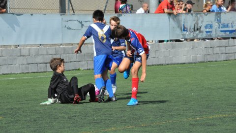 Marc Gordillo al partit de futbol aleví Vilassar de Mar-Europa. Vilassar de Mar. 22 de setembre de 2019