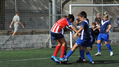 Marc Gordillo al partit de futbol aleví Vilassar de Mar-Europa. Vilassar de Mar. 22 de setembre de 2019