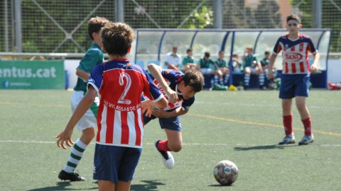 Marc Gordillo al partit de futbol infantil Juventus-Vilassar de Mar. Mataró. 8 de juny de 2021