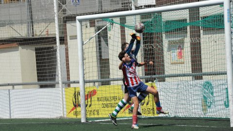 Marc Gordillo al partit de futbol infantil Juventus-Vilassar de Mar. Mataró. 8 de juny de 2021