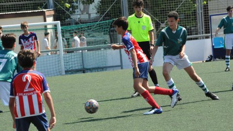 Marc Gordillo al partit de futbol infantil Juventus-Vilassar de Mar. Mataró. 8 de juny de 2021