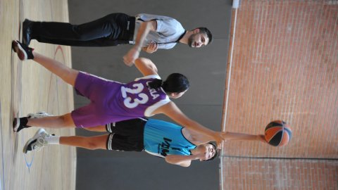 Marc Gordillo, al partit de bàsquet infantil ASME-Vilassar de Mar (10-60). Barcelona. 11 de desembre de 2021