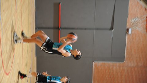 Marc Gordillo, al partit de bàsquet infantil ASME-Vilassar de Mar (10-60). Barcelona. 11 de desembre de 2021