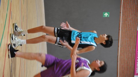 Marc Gordillo, al partit de bàsquet infantil ASME-Vilassar de Mar (10-60). Barcelona. 11 de desembre de 2021
