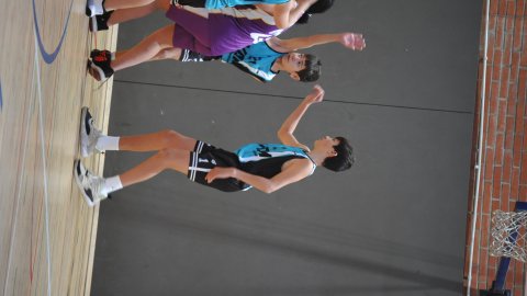 Marc Gordillo, al partit de bàsquet infantil ASME-Vilassar de Mar (10-60). Barcelona. 11 de desembre de 2021