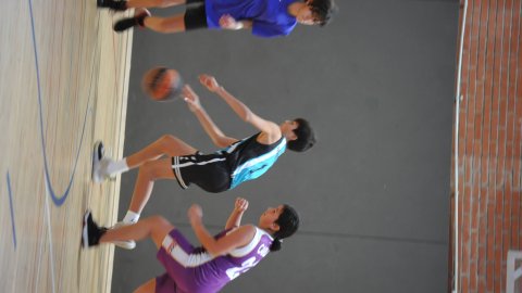 Marc Gordillo, al partit de bàsquet infantil ASME-Vilassar de Mar (10-60). Barcelona. 11 de desembre de 2021