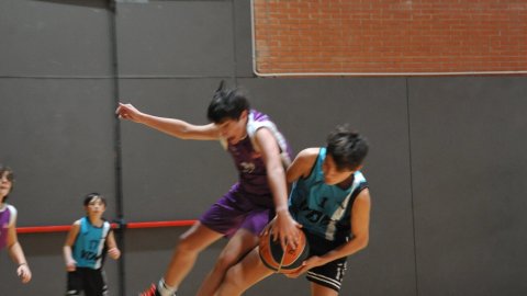 Marc Gordillo, al partit de bàsquet infantil ASME-Vilassar de Mar. Barcelona. 11 de desembre de 2021