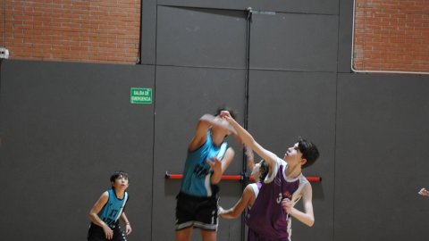 Marc Gordillo, al partit de bàsquet infantil ASME-Vilassar de Mar. Barcelona. 11 de desembre de 2021