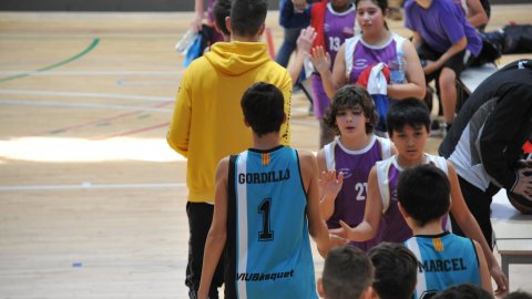 Marc Gordillo, al partit de bàsquet infantil ASME-Vilassar de Mar. Barcelona. 11 de desembre de 2021