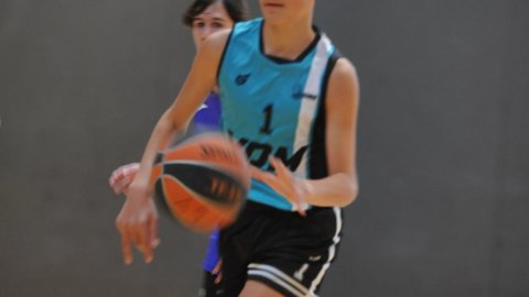Marc Gordillo, al partit de bàsquet infantil ASME-Vilassar de Mar. Barcelona. 11 de desembre de 2021
