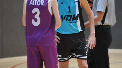 Marc Gordillo, al partit de bàsquet infantil ASME-Vilassar de Mar. Barcelona. 11 de desembre de 2021