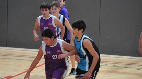 Marc Gordillo, al partit de bàsquet infantil ASME-Vilassar de Mar. Barcelona. 11 de desembre de 2021