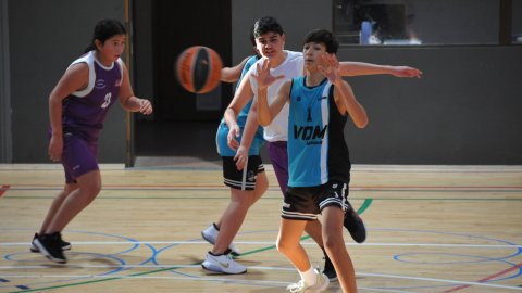 Marc Gordillo, al partit de bàsquet infantil ASME-Vilassar de Mar. Barcelona. 11 de desembre de 2021