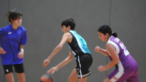 Marc Gordillo, al partit de bàsquet infantil ASME-Vilassar de Mar. Barcelona. 11 de desembre de 2021