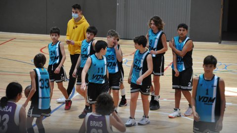 Marc Gordillo, al partit de bàsquet infantil ASME-Vilassar de Mar. Barcelona. 11 de desembre de 2021