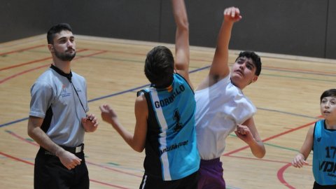 Marc Gordillo, al partit de bàsquet infantil ASME-Vilassar de Mar. Barcelona. 11 de desembre de 2021