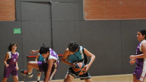 Marc Gordillo, al partit de bàsquet infantil ASME-Vilassar de Mar. Barcelona. 11 de desembre de 2021