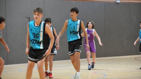 Marc Gordillo, al partit de bàsquet infantil ASME-Vilassar de Mar. Barcelona. 11 de desembre de 2021