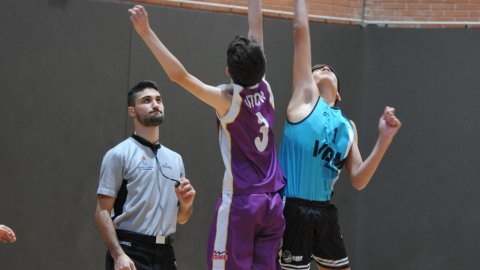 Marc Gordillo, al partit de bàsquet infantil ASME-Vilassar de Mar. Barcelona. 11 de desembre de 2021