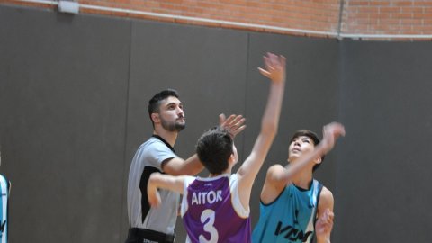 Marc Gordillo, al partit de bàsquet infantil ASME-Vilassar de Mar. Barcelona. 11 de desembre de 2021