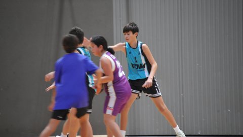 Marc Gordillo, al partit de bàsquet infantil ASME-Vilassar de Mar. Barcelona. 11 de desembre de 2021