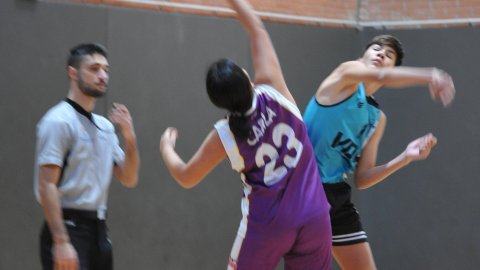 Marc Gordillo, al partit de bàsquet infantil ASME-Vilassar de Mar. Barcelona. 11 de desembre de 2021