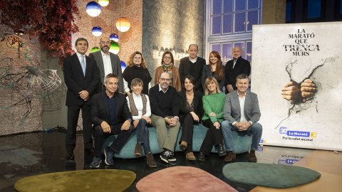 Presentació de La Marató de TV3 i Catalunya Ràdio dedicada a la salut mental, al plató de TV3. Sant Joan Despí. 15 de desembre de 2021