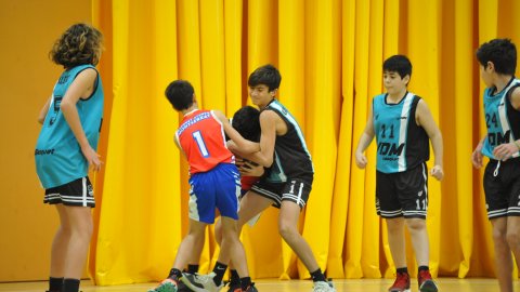 Marc Gordillo al partit de bàsquet infantil Vilassar de Mar-Ateneu Montserrat (58-50). Vilassar de Mar. 18 de desembre de 2021