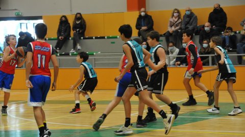 Marc Gordillo al partit de bàsquet infantil Vilassar de Mar-Ateneu Montserrat (58-50). Vilassar de Mar. 18 de desembre de 2021