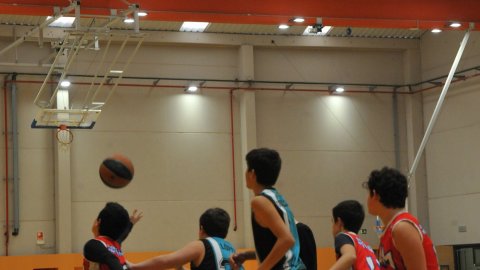 Marc Gordillo al partit de bàsquet infantil Vilassar de Mar-Ateneu Montserrat (58-50). Vilassar de Mar. 18 de desembre de 2021