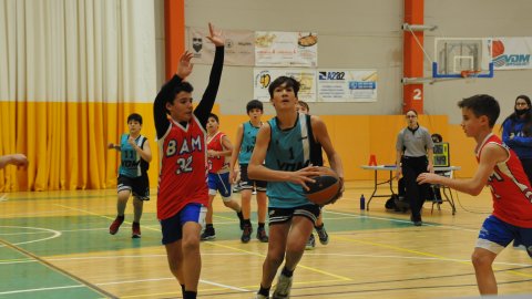 Marc Gordillo al partit de bàsquet infantil Vilassar de Mar-Ateneu Montserrat (58-50). Vilassar de Mar. 18 de desembre de 2021