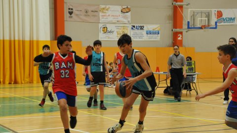 Marc Gordillo al partit de bàsquet infantil Vilassar de Mar-Ateneu Montserrat (58-50). Vilassar de Mar. 18 de desembre de 2021