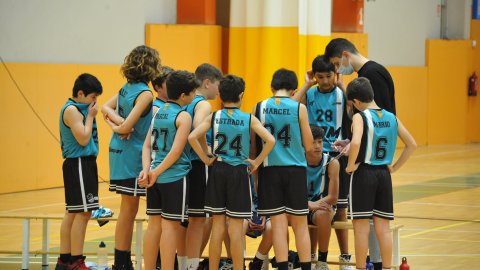 Marc Gordillo al partit de bàsquet infantil Vilassar de Mar-Ateneu Montserrat (58-50). Vilassar de Mar. 18 de desembre de 2021