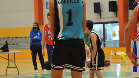 Marc Gordillo al partit de bàsquet infantil Vilassar de Mar-Ateneu Montserrat (58-50). Vilassar de Mar. 18 de desembre de 2021
