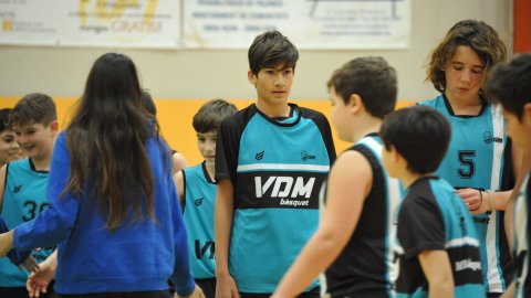 Marc Gordillo al partit de bàsquet infantil Vilassar de Mar-Ateneu Montserrat (58-50). Vilassar de Mar. 18 de desembre de 2021