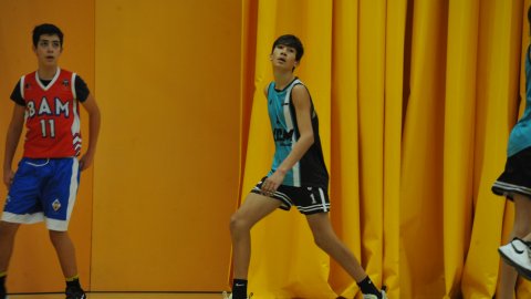 Marc Gordillo al partit de bàsquet infantil Vilassar de Mar-Ateneu Montserrat (58-50). Vilassar de Mar. 18 de desembre de 2021