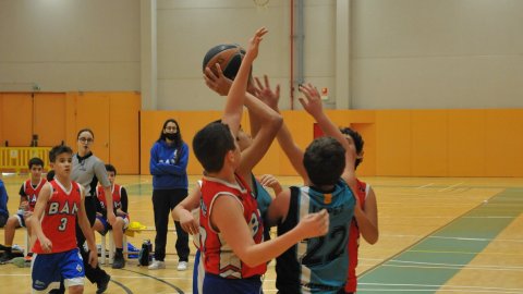 Marc Gordillo al partit de bàsquet infantil Vilassar de Mar-Ateneu Montserrat (58-50). Vilassar de Mar. 18 de desembre de 2021