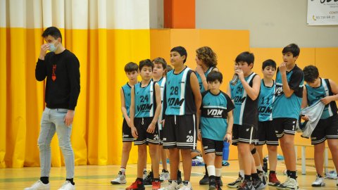 Marc Gordillo al partit de bàsquet infantil Vilassar de Mar-Ateneu Montserrat (58-50). Vilassar de Mar. 18 de desembre de 2021