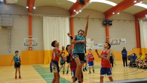 Marc Gordillo al partit de bàsquet infantil Vilassar de Mar-Ateneu Montserrat (58-50). Vilassar de Mar. 18 de desembre de 2021