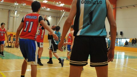 Marc Gordillo al partit de bàsquet infantil Vilassar de Mar-Ateneu Montserrat (58-50). Vilassar de Mar. 18 de desembre de 2021