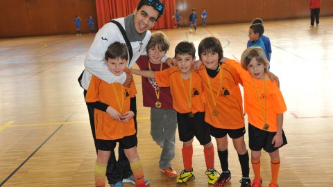 Marc Gordillo, a l'equip de futbol sala pre-benjamí del club esportiu Sant Joan de Vilassar de Mar. Any 2014. Foto: Saül Gordillo