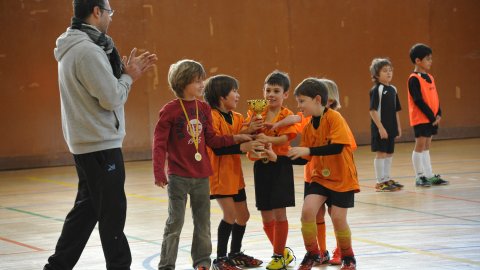 Marc Gordillo, a l'equip de futbol sala pre-benjamí del club esportiu Sant Joan de Vilassar de Mar. Any 2014. Foto: Saül Gordillo