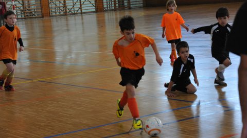 Marc Gordillo, a l'equip de futbol sala pre-benjamí del club esportiu Sant Joan de Vilassar de Mar. Any 2014. Foto: Saül Gordillo