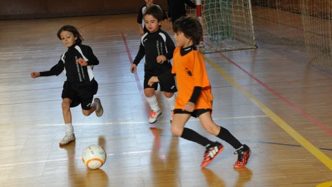 Marc Gordillo, a l'equip de futbol sala pre-benjamí del club esportiu Sant Joan de Vilassar de Mar. Any 2014. Foto: Saül Gordillo