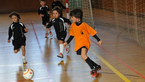 Marc Gordillo, a l'equip de futbol sala pre-benjamí del club esportiu Sant Joan de Vilassar de Mar. Any 2014. Foto: Saül Gordillo