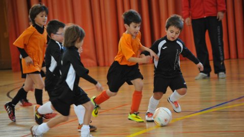 Marc Gordillo, a l'equip de futbol sala pre-benjamí del club esportiu Sant Joan de Vilassar de Mar. Any 2014. Foto: Saül Gordillo