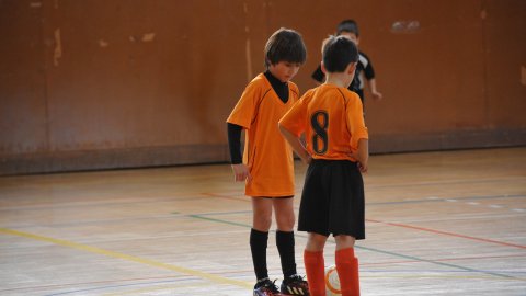 Marc Gordillo, a l'equip de futbol sala pre-benjamí del club esportiu Sant Joan de Vilassar de Mar. Any 2014. Foto: Saül Gordillo