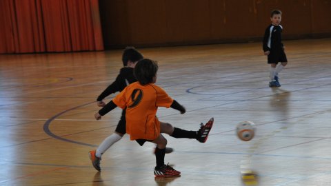 Marc Gordillo, a l'equip de futbol sala pre-benjamí del club esportiu Sant Joan de Vilassar de Mar. Any 2014. Foto: Saül Gordillo
